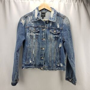 Fiore Distressed Jean Jacket Size M